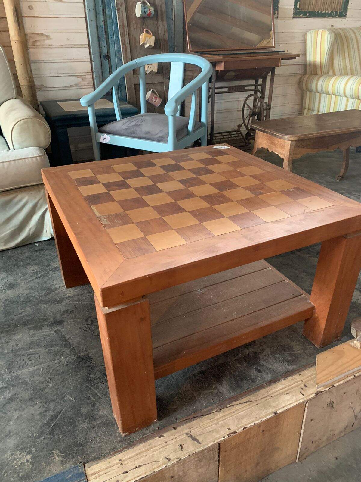 Conjunto de Peças de Xadrez Profissional Mesa De Café De Madeira